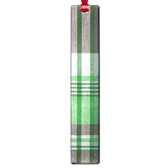 Plaid Fabric Texture Brown And Green Large Book Marks by BangZart