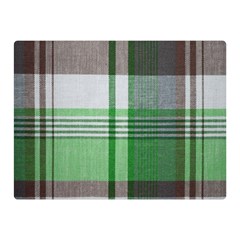 Plaid Fabric Texture Brown And Green Double Sided Flano Blanket (mini)  by BangZart