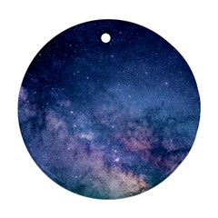 Galaxy Nebula Astro Stars Space Ornament (round) by paulaoliveiradesign