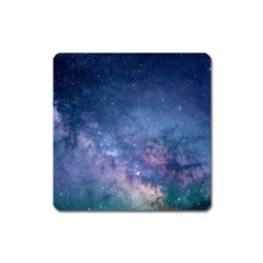 Galaxy Nebula Astro Stars Space Square Magnet by paulaoliveiradesign