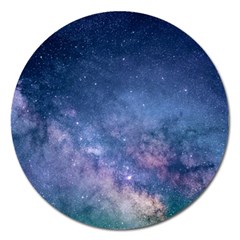 Galaxy Nebula Astro Stars Space Magnet 5  (round) by paulaoliveiradesign