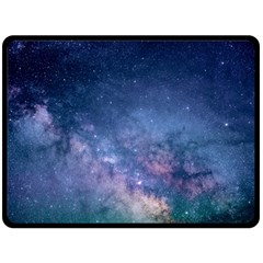 Galaxy Nebula Astro Stars Space Fleece Blanket (large)  by paulaoliveiradesign