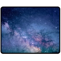 Galaxy Nebula Astro Stars Space Double Sided Fleece Blanket (medium)  by paulaoliveiradesign