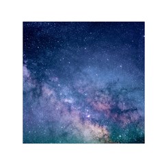 Galaxy Nebula Astro Stars Space Small Satin Scarf (square) by paulaoliveiradesign