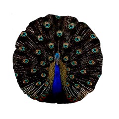 Peacock Standard 15  Premium Round Cushions by BangZart