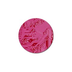 Pink Circuit Pattern Golf Ball Marker by BangZart