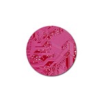 Pink Circuit Pattern Golf Ball Marker Front