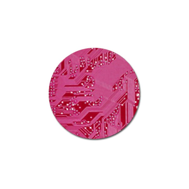 Pink Circuit Pattern Golf Ball Marker