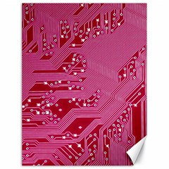 Pink Circuit Pattern Canvas 18  X 24   by BangZart