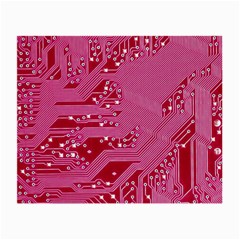 Pink Circuit Pattern Small Glasses Cloth (2-side) by BangZart