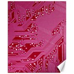 Pink Circuit Pattern Canvas 11  x 14   10.95 x13.48  Canvas - 1