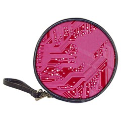 Pink Circuit Pattern Classic 20-cd Wallets by BangZart