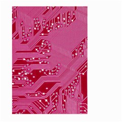 Pink Circuit Pattern Large Garden Flag (two Sides) by BangZart