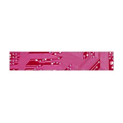 Pink Circuit Pattern Flano Scarf (mini) by BangZart