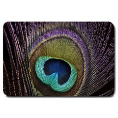 Peacock Feather Large Doormat  by BangZart