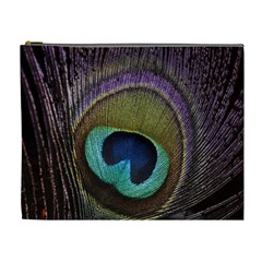 Peacock Feather Cosmetic Bag (xl) by BangZart