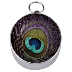 Peacock Feather Silver Compasses by BangZart