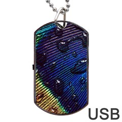 Peacock Feather Retina Mac Dog Tag Usb Flash (one Side) by BangZart