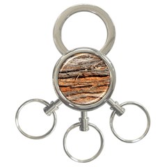 Natural Wood Texture 3-ring Key Chains