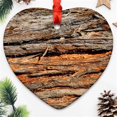 Natural Wood Texture Heart Ornament (two Sides) by BangZart