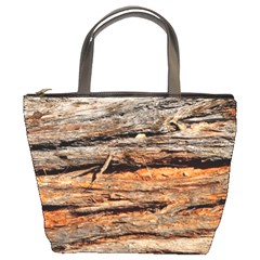 Natural Wood Texture Bucket Bags by BangZart