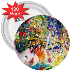 Multicolor Anime Colors Colorful 3  Buttons (100 Pack)  by BangZart