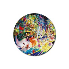 Multicolor Anime Colors Colorful Rubber Coaster (round)  by BangZart