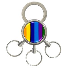 Paper Rainbow Colorful Colors 3-ring Key Chains by paulaoliveiradesign