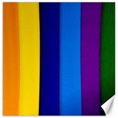 Paper Rainbow Colorful Colors Canvas 20  X 20  