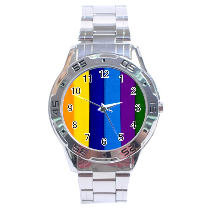 Paper Rainbow Colorful Colors Stainless Steel Analogue Watch