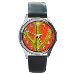 Nature Leaves Round Metal Watch by BangZart