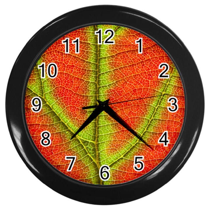 Nature Leaves Wall Clocks (Black)