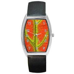 Nature Leaves Barrel Style Metal Watch by BangZart