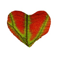 Nature Leaves Standard 16  Premium Flano Heart Shape Cushions by BangZart