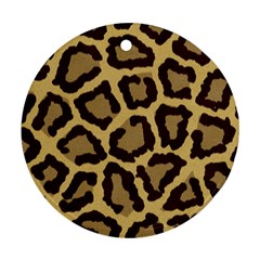 Leopard Round Ornament (two Sides) by BangZart