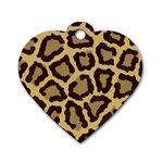 Leopard Dog Tag Heart (One Side) Front