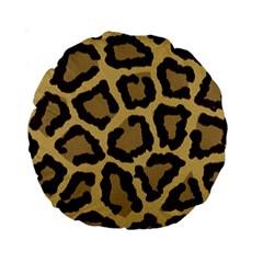 Leopard Standard 15  Premium Round Cushions by BangZart