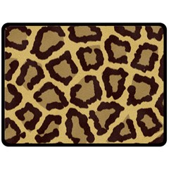 Leopard Double Sided Fleece Blanket (large)  by BangZart