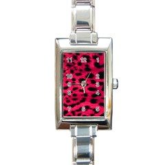 Leopard Skin Rectangle Italian Charm Watch by BangZart