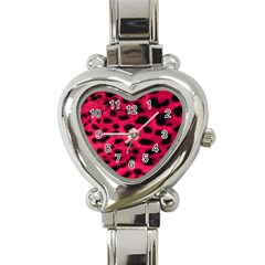 Leopard Skin Heart Italian Charm Watch by BangZart