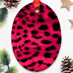 Leopard Skin Oval Ornament (two Sides) by BangZart