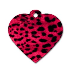 Leopard Skin Dog Tag Heart (one Side) by BangZart