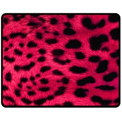 Leopard Skin Fleece Blanket (medium)  by BangZart