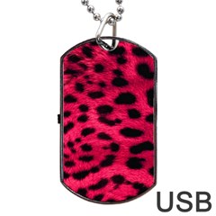 Leopard Skin Dog Tag Usb Flash (two Sides) by BangZart