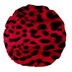 Leopard Skin Large 18  Premium Round Cushions by BangZart