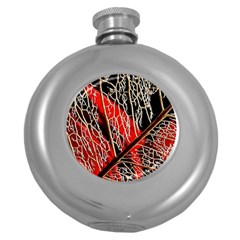 Leaf Pattern Round Hip Flask (5 Oz) by BangZart