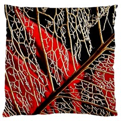 Leaf Pattern Large Flano Cushion Case (two Sides) by BangZart