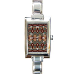 Knitted Pattern Rectangle Italian Charm Watch by BangZart