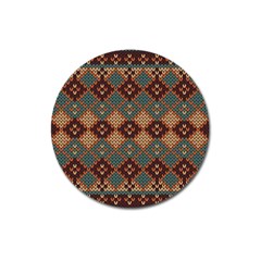 Knitted Pattern Magnet 3  (round) by BangZart