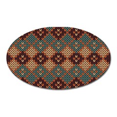 Knitted Pattern Oval Magnet by BangZart